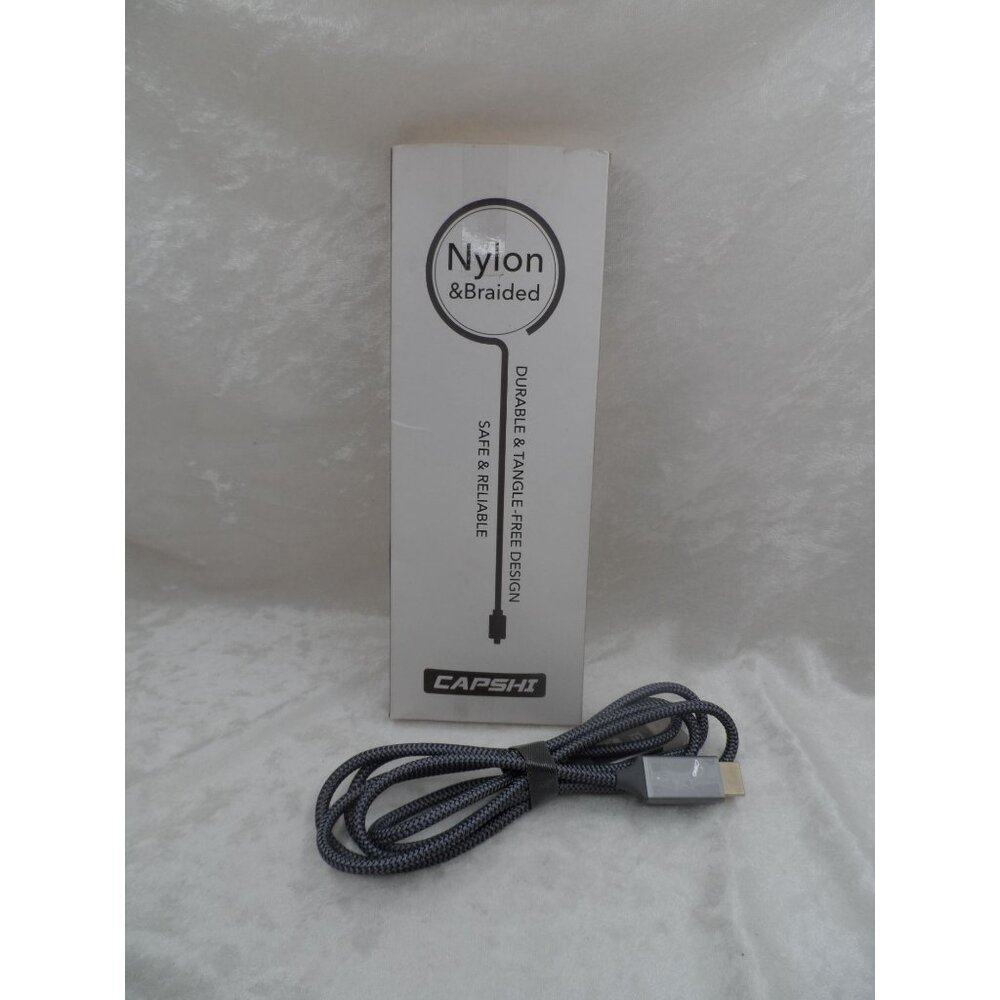 4K DisplayPort To HDMI Cable 6' Nylon Braided UHD 2K@120Hz 4K@30Hz